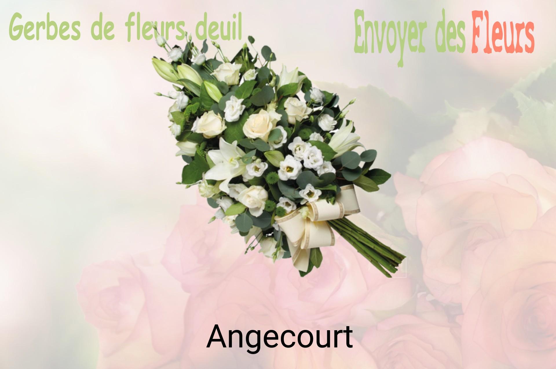Gerbe de fleurs de deuil livrée à Angecourt